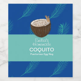 Coquito Recipe Drink Palmblättrig Kokospalme Weinetikett