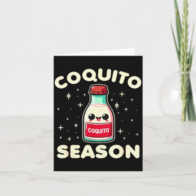 Coquito Season - Puerto Rican Coquito Christmas  Karte (Vorderseite)