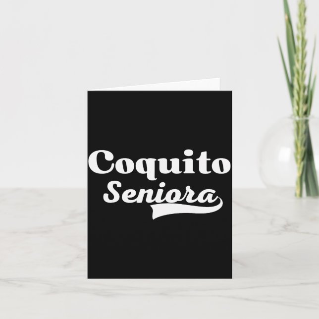 Coquito Seniora Latino Christmas Puerto Rican Drin Karte (Vorderseite)