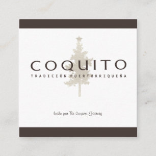 Coquito Tradicion Puertorriquena Quadratische Visitenkarte