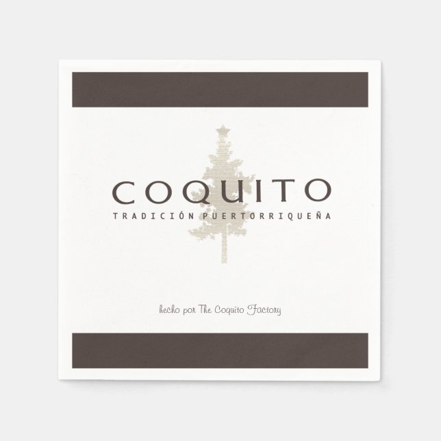 Coquito Tradition Puertorriquena Serviette (Vorderseite)