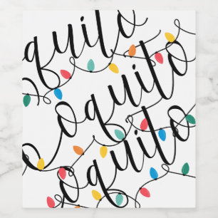 Coquito Weihnachtsnachtsnacht-und Getränke-Label S Weinetikett