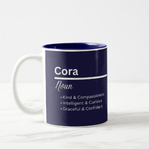 Cora Girl Personalisierter Name Bedeutung Tasse