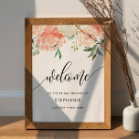 CORA Peach Floral Brautparty Willkommen Poster<br><div class="desc">Die Cora Collection ist ein atemberaubend schönes Set von Designs, das das Wesen von Romantik und Eleganz verkörpert. Die zarten Aquarellblumen mit ihren weichen Pfirsich- und Blütentönen sind eine atemberaubende visuelle Darstellung der Schönheit und Gnade, die sich in der Natur finden. Jedes Stück wurde so konzipiert, dass es sich gegenseitig...</div>