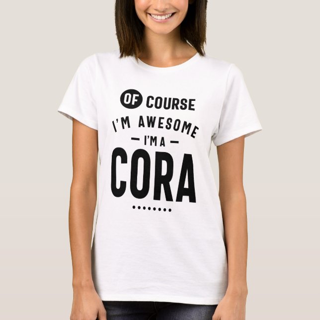 Cora Personalisiert Name Birthday T-Shirt (Vorderseite)
