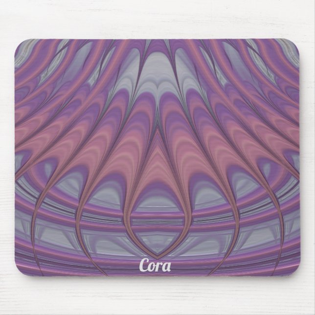 CORA ~ Pink Lavendel und Lila Design Mousepad (Vorne)