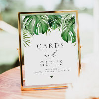 CORA Tropical Beach Palm Leaf Card und Geschenksig