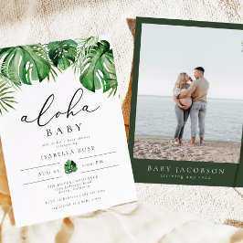 CORA Tropical Palm Aloha Baby Dusche Einladung