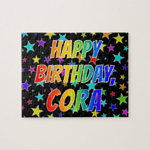"CORA" Vorname, Spaß "GLÜCKLICHER GEBURTSTAG" Puzzle