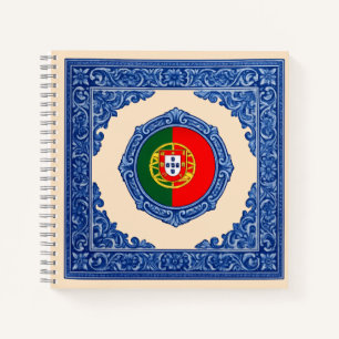 Coração Luso: Tagebuch mit Azulejo und Flagge