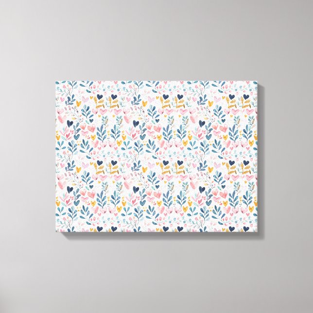 Corações em aquarela leinwanddruck (Vorderseite)
