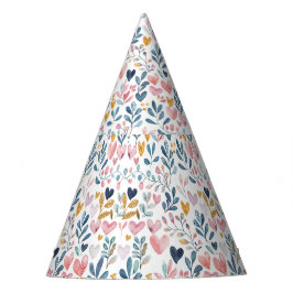 Corações em aquarela partyhütchen