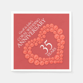 Coral 35. Hochzeit Geburtshaus Servietten