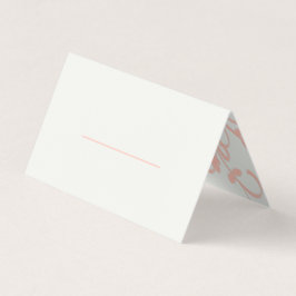 Coral and Cream Filigree Elegante Platzkarte