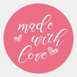 CORAL-Aufkleber aus LIEBE Runder Aufkleber