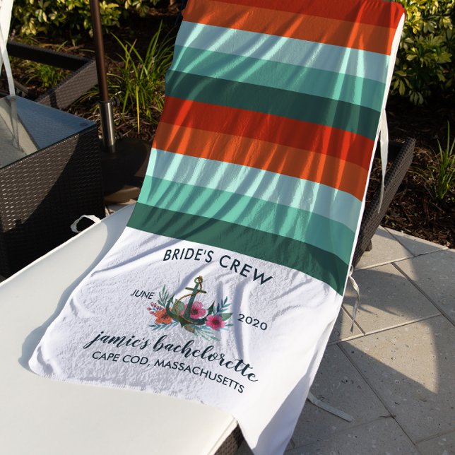 Coral Bachelorette Weekend Strandtuch (Von Creator hochgeladen)