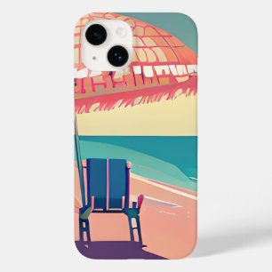 Coral Beach Chair, Regenschirm, Aquamariner Strand Case-Mate iPhone 14 Hülle