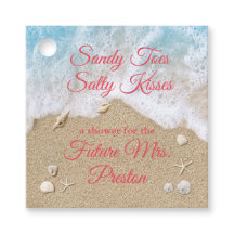 Coral Beach Waves Sandy Toes Brautparty
