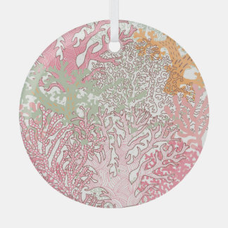 Coral Beauty: Underwater Pattern Wonderland. Ornament Aus Glas