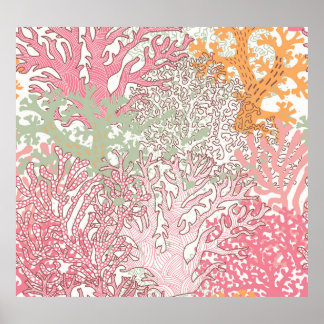 Coral Beauty: Underwater Pattern Wonderland. Poster