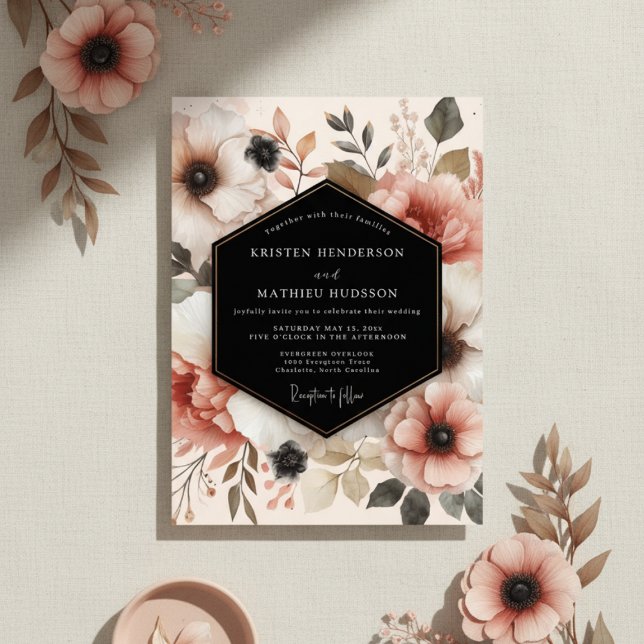 Coral Bloom Ethereal Wedding Einladung (Von Creator hochgeladen)