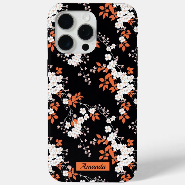 Coral Blossom Elegance Personalisiertes TelefonCas Case-Mate iPhone Hülle (Rückseite)