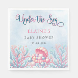 Coral Blue unter der Sea Marine Life Baby Dusche Serviette