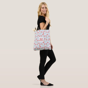 Coral Blume Muster All-Over-Print Tote Bag