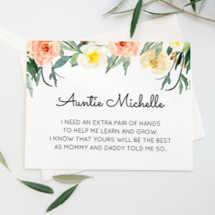 Coral Blume werden Sie mein Godmuttervorschlag sei Einladung