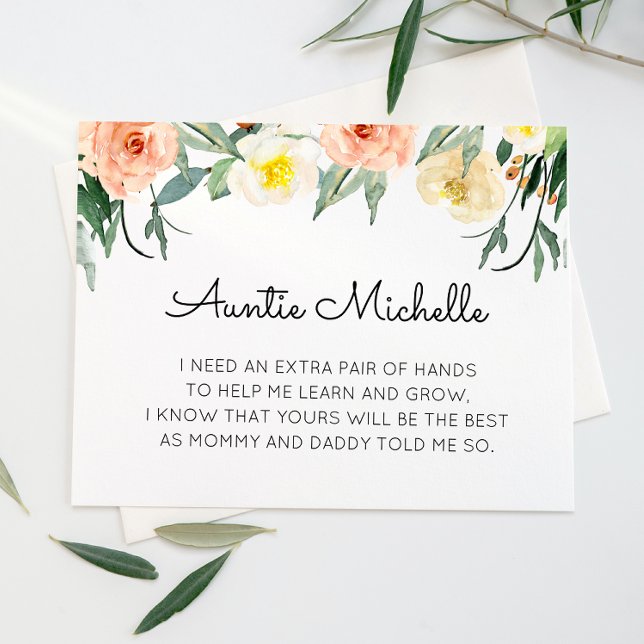 Coral Blume werden Sie mein Godmuttervorschlag sei Einladung (Von Creator hochgeladen)