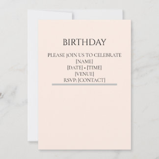 Coral Blush Birthday Invitation Template | Editabl Einladung