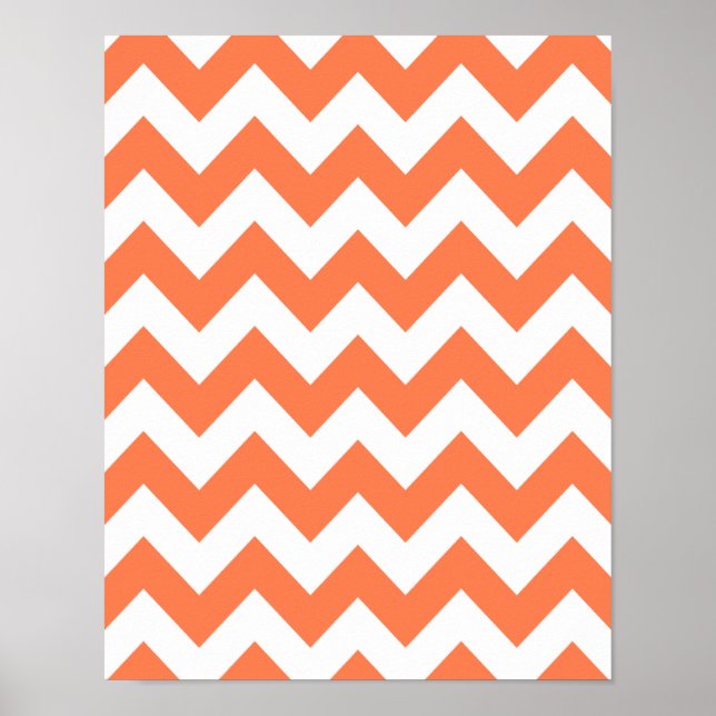 Coral Bold Zickzack Poster (Vorne)