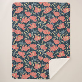 Coral Breeze Floral Sherpadecke