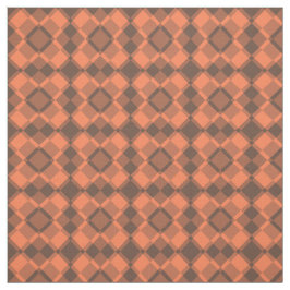 Coral Brown Checker Argyle Pattern Stoff