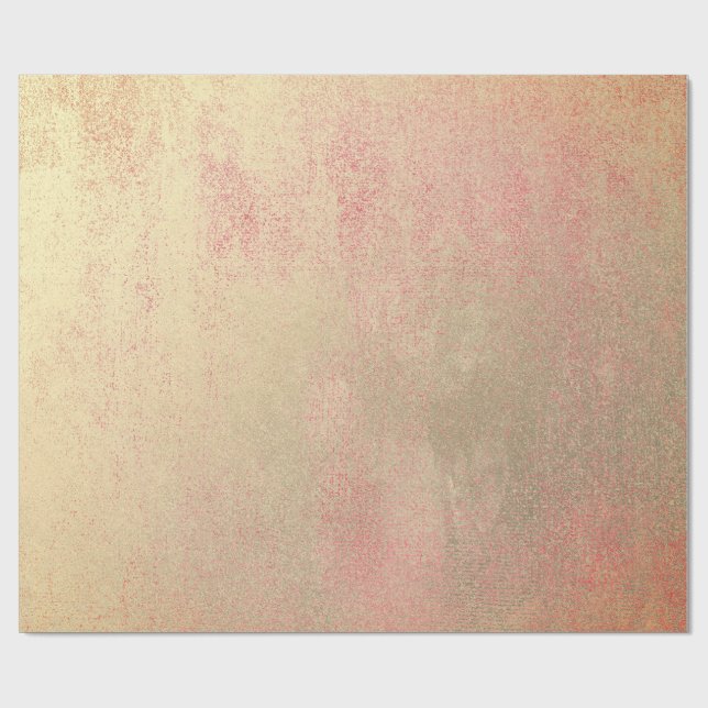 Coral Candy Champaign Sepia Foxier Gold Abstrakt Geschenkpapier (Flach)
