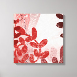 Coral Canopy – Abstract Floral Motion Art Print Leinwanddruck
