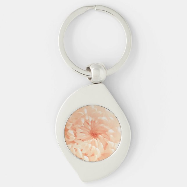 Coral Chrysanthemum Schlüsselanhänger (Vorderseite)