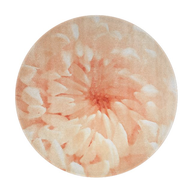 Coral Chrysanthemum Schneidebrett (Vorderseite)
