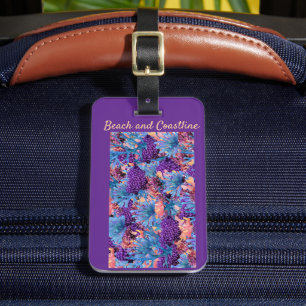 Coral Collage Luggage Tag Gepäckanhänger