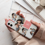 Coral Colorblock FotoCollage & Monogram Case-Mate iPhone 14 Hülle<br><div class="desc">Das Chic Foto Collage Handy Gehäuse verfügt über fünf Ihrer Lieblings-Fotos in einem gegrillten Layout mit kontrastierenden korallenrosa Quadrate. Personalisieren Sie mit Ihrem Single initiale Monogramm in klassischer Weißschrift.</div>