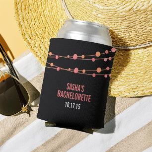 Coral Confetti Personalisierter Junggeselinnen-Abs Dosenkühler