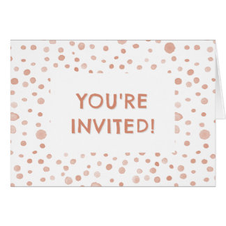Coral Confetti Wasserfarbe Dots Geburtstag Einladu