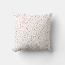 Coral Confetti Wasserfarbe Dots Throw Kissen