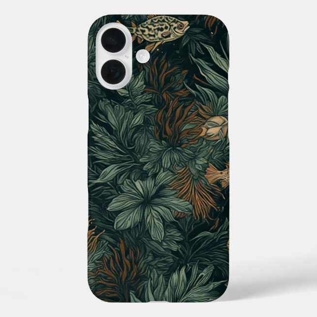 Coral Cosmos Drift - IPhone 16 Case (Rückseite)