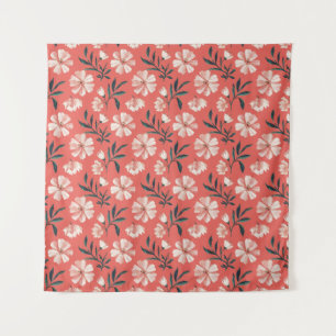 "Coral Crush Botanica" Wandteppich