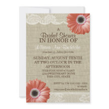 Coral Daisy and Lace Brautparty