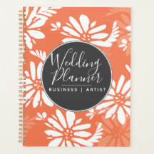 Coral Daisy Silohuette Garden Wedding
