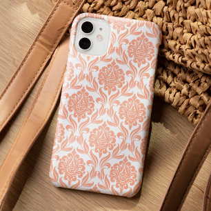 Coral Damask Muster Case-Mate iPhone Hülle