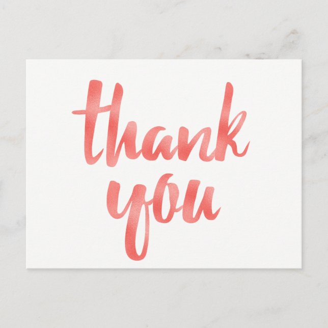 Coral danke Ihnen Postkarten (Vorderseite)