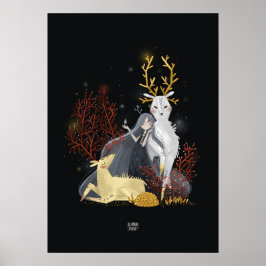 CORAL DEER von Alexandra Dikaia Poster